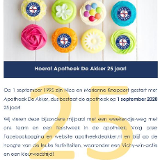Hoera! Apotheek De Akker is jarig!