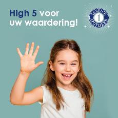 High 5 voor uw waardering!